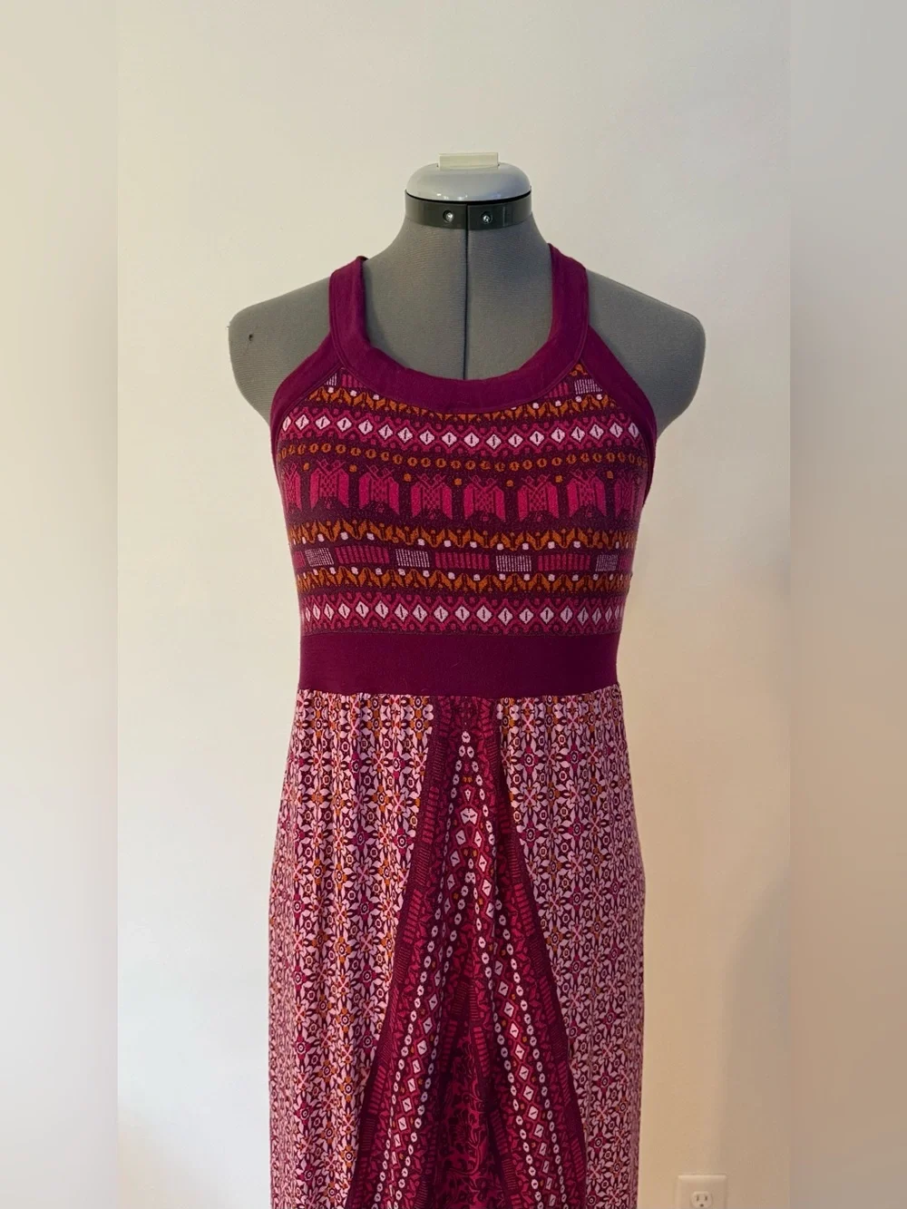 Athleta Fuchsia Patterned Maxi Dress - Picture 3 of 4